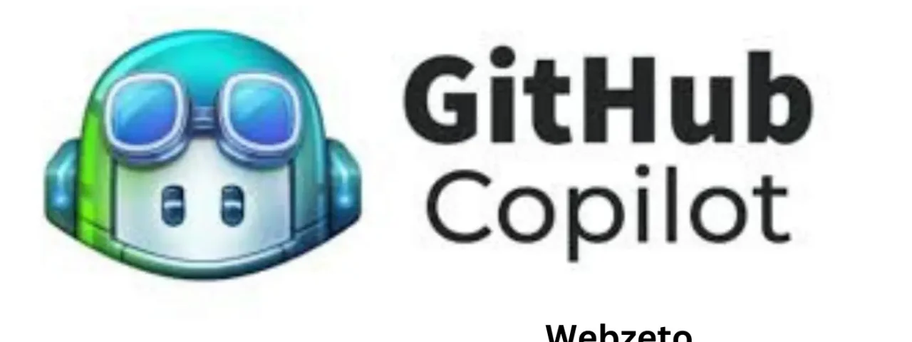 GitHub Copilot logo with a student using a laptop, symbolizing accessibility for learners