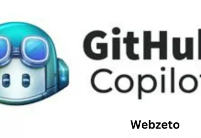 GitHub Copilot logo with a student using a laptop, symbolizing accessibility for learners