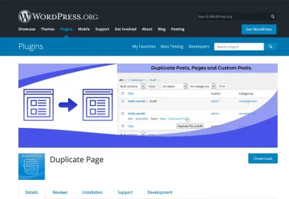 Step-by-step guide for duplicating pages in WordPress with visual cues and tips.