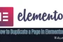 Duplicate a Page in Elementor