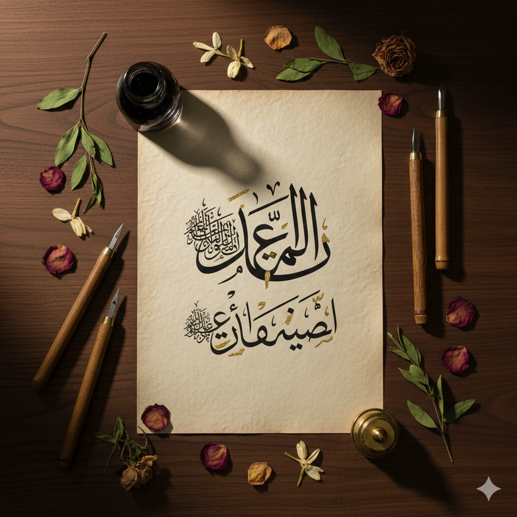 Urdu and Arabic calligraphy written with calligraphy pen and ink — a high-earning handwriting job in Pakistan