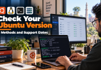 Linux administrator typing a command in a terminal to check the Ubuntu version.