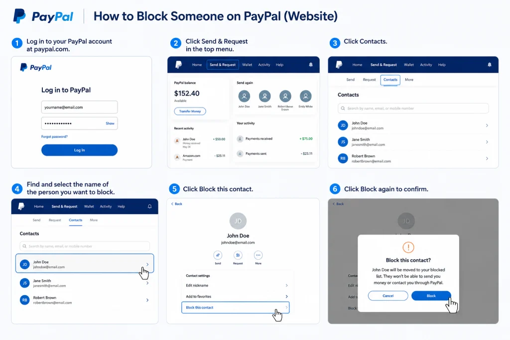 Simple steps to block scammers on paypal
