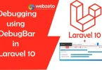 Debugging using DebugBar in laravel