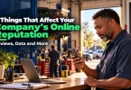 Marcus, a Charlotte shop owner, checks the reviews that shape his company's online reputation.