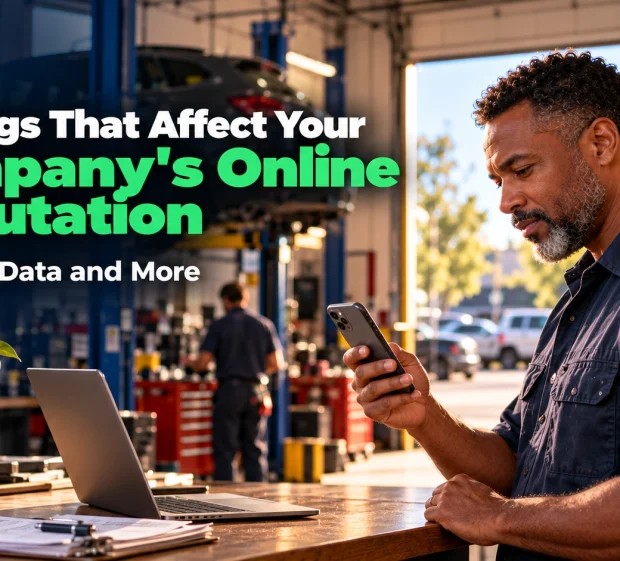 Marcus, a Charlotte shop owner, checks the reviews that shape his company's online reputation.