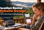 Hannah, a Gatlinburg cabin manager, checks her direct booking site to fix vacation rental website design red flags.