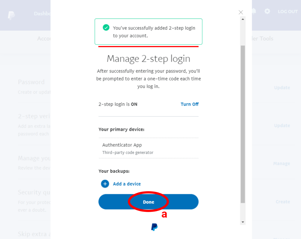 Paypal authentication Done