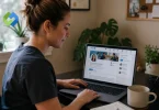 Occupational therapy assistant graduate updating LinkedIn profile to connect with healthcare staffing recruiters