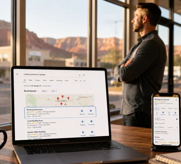 A professional website can create a strong first impression, but it does not guarantee that local customers will find the business.