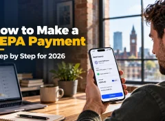 How to make a SEPA payment: a freelancer confirms a euro transfer to a German IBAN on his banking app.