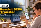 Revolut SEPA transfer: a US store owner sends €600 by SEPA Instant from her phone.
