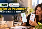 Wise vs Payoneer: a US freelancer compares the fee on the same £2,000 payment in two apps.