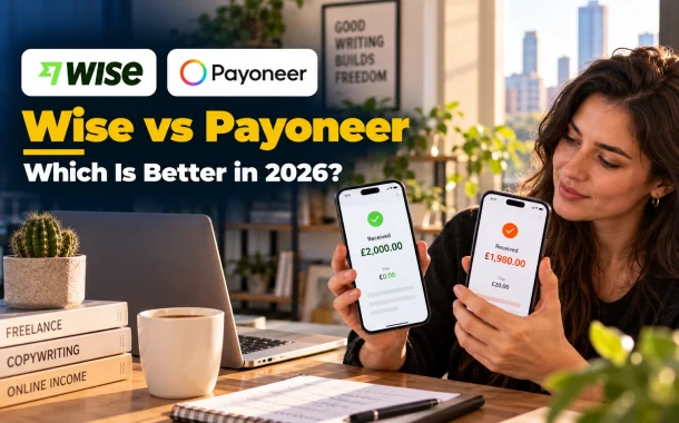 Wise vs Payoneer: a US freelancer compares the fee on the same £2,000 payment in two apps.