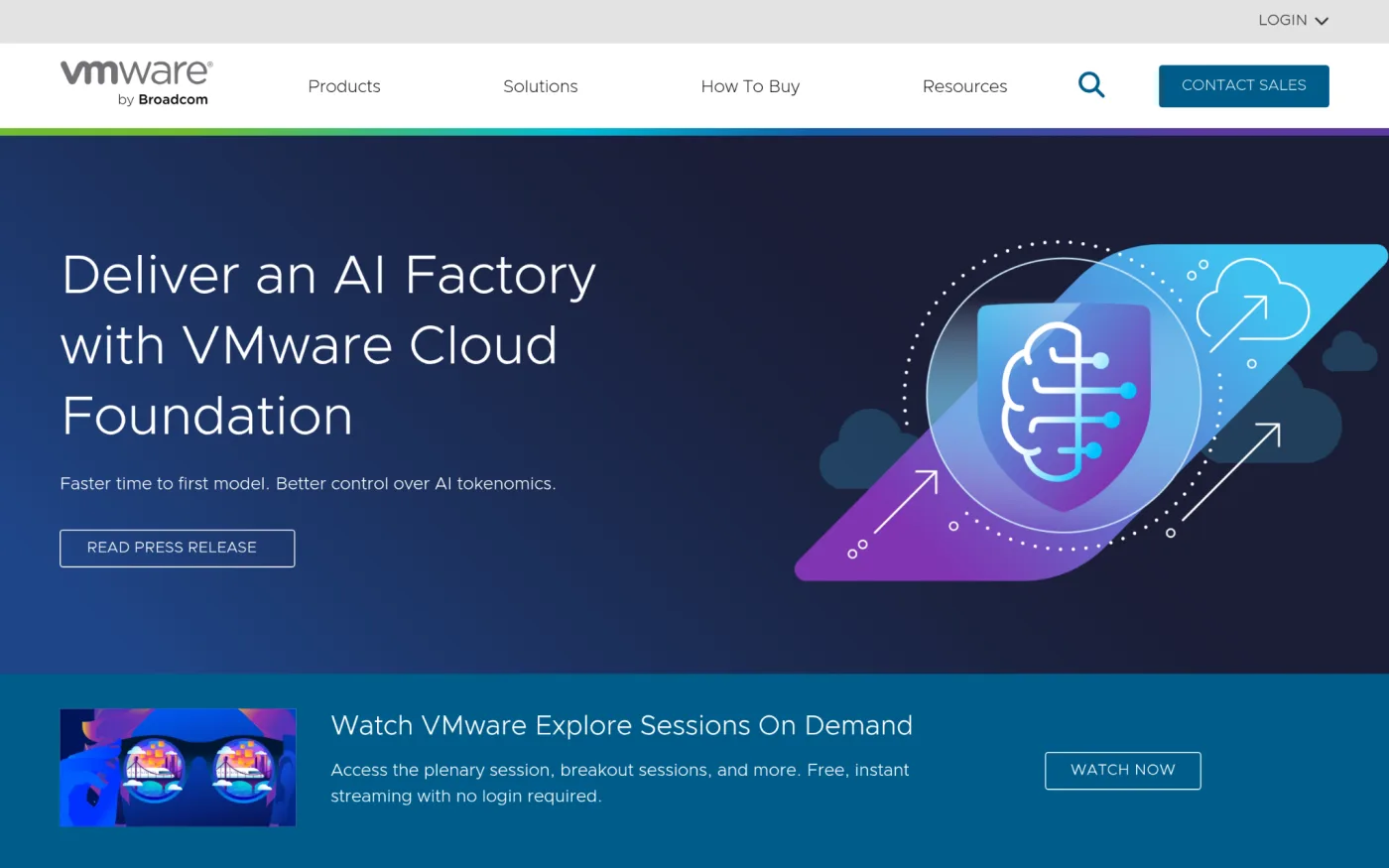 VMware Cloud Foundation website, the incumbent server virtualization platform after Broadcom's acquisition